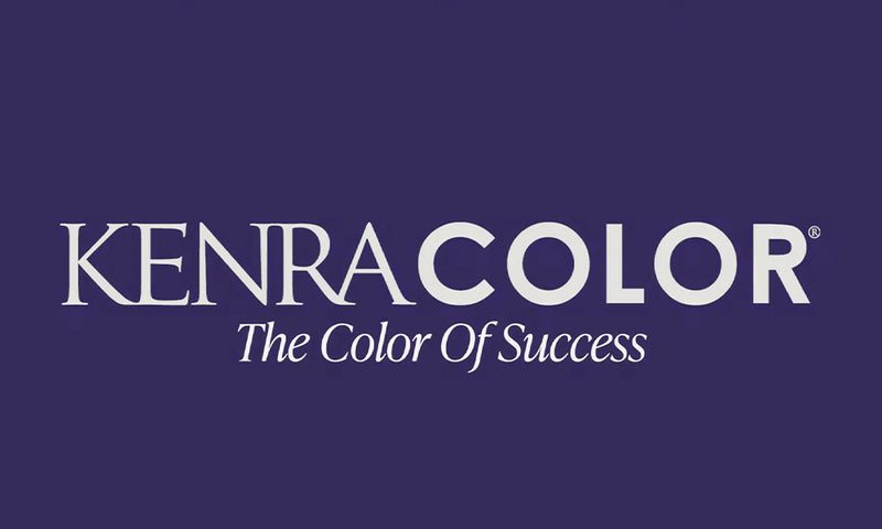 Deep navy banner displaying the Kenra Color logo and the tagline "The Color of Success" in gold and white lettering. Featured image for blog post: That’s What We Call “The Color of Success”