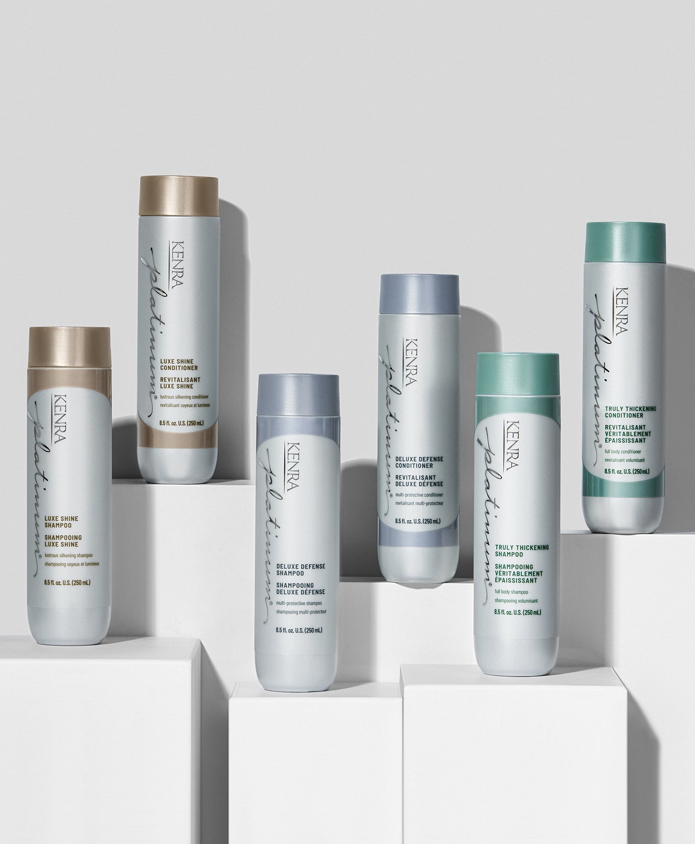 Bouteilles de la collection Kenra Platinum
